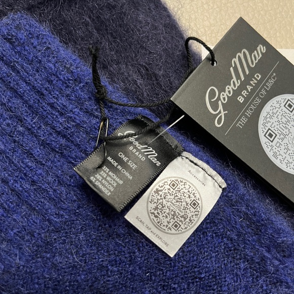 NWT - Good Man Brand Men's Mohair Wool Blended Scarf - Picture 4 of 6